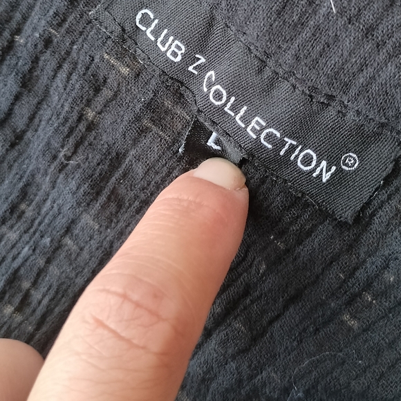 Club Z Collection Black Tunic Vacation Large Dress - Picture 2 of 4